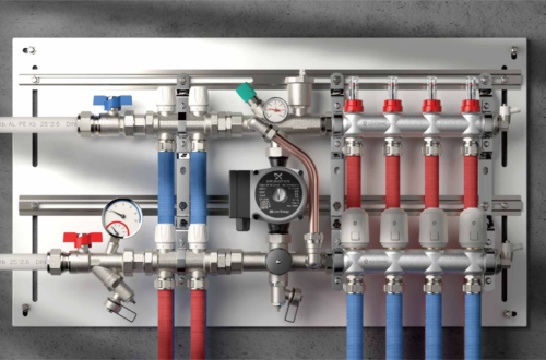 hvac under floor heating system pipes and fittings